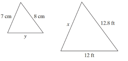 Chapter 1.2, Problem 71PE, Proportions are used in geometry with similar triangles. If two triangles are similar, then the , example  2
