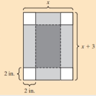 Chapter 1.5, Problem 1SP, Skill Practice 1
A box is to be formed by taking a sheet of cardboard and cutting away four 2-in. by 