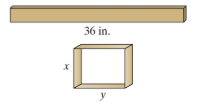 Chapter 3.1, Problem 56PE, A rectangular frame of uniform depth for a shadow box is to be made from a 36-in. piece of wood. a. 