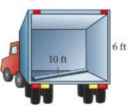 Chapter 5.4, Problem 49PE, 49.	A rental truck has a cargo capacity of 288. A 10-ft pipe just fits resting diagonally on the 