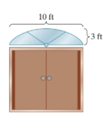 Chapter 7.1, Problem 86PE, A window above a door is to be made in the shape of a semiellipse. If the window is 10 ft at the 
