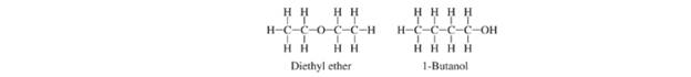 Chapter 11, Problem 15QP, Diethyl ether has a boiling point of 34 .5°C , and 1-butanol has a boiling point of 117°C : Both of 