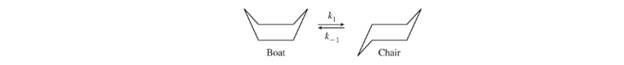 Chapter 15, Problem 110AP, The "boat" form and the “chair" form of cyclohexane (C 6 H 12 ) interconvert as shown here: In this 