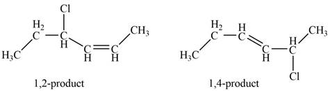 Draw the products formed when each diene is treated with one equivalent ...