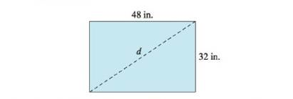 Chapter R.4, Problem 111PE, The size of a television is identified by the length of the diagonal. If Lynns television is 48 in. 