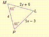 Glencoe Geometry, Chapter 4.6, Problem 22PPS 