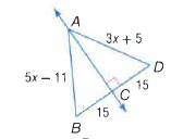Geometry, Student Edition, Chapter 5, Problem 1MCQ 