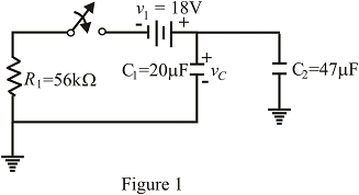 Chapter 10, Problem 35P, The capacitors of Fig. 10.105 are initially uncharged. a. Sketch the waveform for Uc after the 