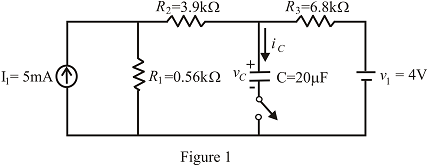 Chapter 10, Problem 45P, For the circuit in Fig. 10.113: a. Find the mathematical expressions for the transient behavior of 