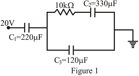 Chapter 10, Problem 55P, For the configuration in Fig. 10.123, determine the steady-state voltage across each capacitor and 