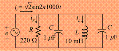 Chapter 16, Problem 22P, For the network in Fig. 16.82: a. Calculate E, IR, and lL, in phasor form. b. Calculate the total 