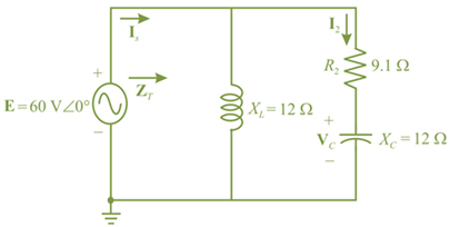 Chapter 17, Problem 3P, For the network in FIg. 17.40: a. Find the total impedance ZT. b. Find the current IS. c. Calculate 