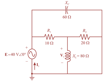 Chapter 17, Problem 7P, For the network in Fig. 17.44: a. Find the current I1. b. Find the voltage V1. c. Calculate the 