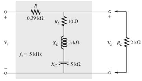 Chapter 22, Problem 31P, For the band-stop filter in Fig. 22.114: Determine Qs . Find the bandwidth and the half-power 