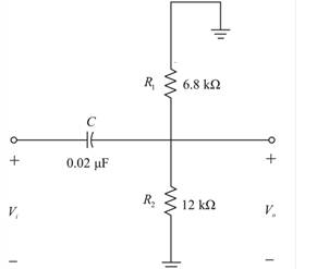 Chapter 22, Problem 39P, Sketch the response of the magnitude of Vo(intermsofVi) versus frequency for the high-pass filter in 