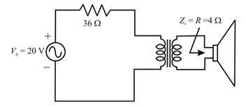 Chapter 23, Problem 13P, For the circuit in Fig. 23.60, find the transformation ratio required to deliver maximum power to 
