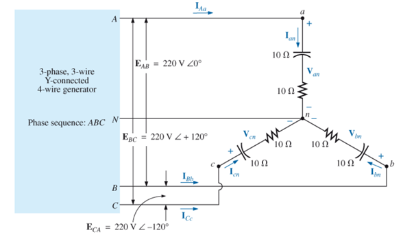 Chapter 24, Problem 7P, For the system in Fig. 24.43, find the magnitude of the unkown voltages and currents. 