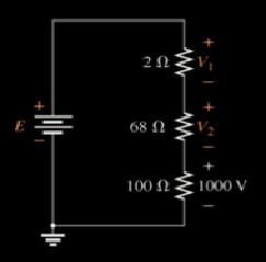 Chapter 5, Problem 32P, Using the voltage divider rule or Kirchhoffs voltage law, determine the unknown voltages for the 