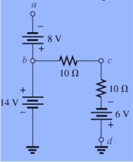 Chapter 5, Problem 44P, For the network in Fig. 5.130, determine the voltages: Va,V,Vc,Vd Vab,Vcb,Vcd Vad,Vca 