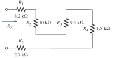 Chapter 5, Problem 4P, Find the total resistance RT for each configuration in Fig. 5.91. Note that only standard resistor 