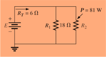 Chapter 6, Problem 16P, Given the information provided in Fig. 6.79, find: The resistance R2. The supply voltage E. 