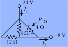 Chapter 6, Problem 26P, For the network in Fig. 6.88: Find the current l1. Calculate the power dissipated by the 4 resistor. 