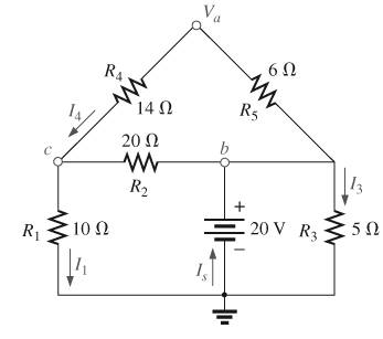 Chapter 7, Problem 18P, For the network in Fig. 7.81: a. Determine the currents IS1,I1,I3andI4. b. Calculate VaandVbc. Fig. 