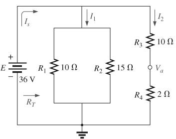 Chapter 7, Problem 8P, For the network in Fig. 7.71: a. Determine RT. b. Find Is, I1 and I2. c. Find voltage V8 Fig. 7.71 