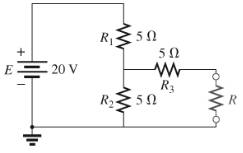 Chapter 9, Problem 11P, a. Find the ThĂ©venin equivalent circuit for the network external to the resistor R for the network 