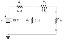 Chapter 9, Problem 9P, a. Find the ThĂ©venin equivalent circuit for the network external to the resistor R in Fig.9.133. b. 