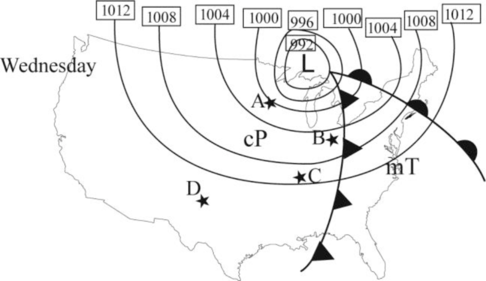 Exercises for Weather & Climate Plus Mastering Meteorology with eText -- Access Card Package (9th Edition), Chapter 10, Problem 1E , additional homework tip  3