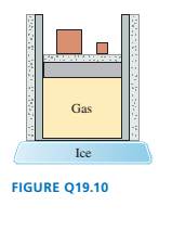 Chapter 19, Problem 10CQ, The gas cylinder in FIGURE Q19.10 is well insulated except for the bottom surface, which is in 