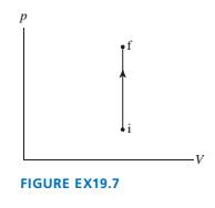 Chapter 19, Problem 7EAP, Draw a first-law bar chart (see Figure 19.12) for the gas process in FIGURE EX19.7. 