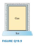 Chapter 19, Problem 9CQ, The gas cylinder in FIGURE Q19.9 is a rigid container that is well insulated except for the bottom 