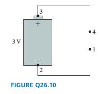 Chapter 26, Problem 10CQ, FIGURE Q26.10 shows a 3 V battery with metal wires attached to each end. What are the potential 