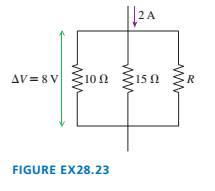 Chapter 28, Problem 23EAP, What is the value of resistor R in FIGURE EX28.23? 