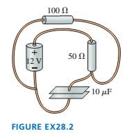 Chapter 28, Problem 2EAP, Draw a circuit diagram for the circuit of FIGURE EX28.2. 
