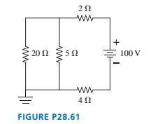Chapter 28, Problem 61EAP, What is the current through the 20 resistor in FIGURE P28.61? 