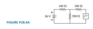 Chapter 28, Problem 64EAP, For what emf  does the 200 resistor in FIGURE P28.64 dissipate no power? Should the emf he oriented 