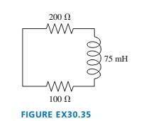 Chapter 30, Problem 35EAP, At t=0 s, the current in the circuit in FIGURE EX30.35 is l0 . At what time is the current 12l0 ? 
