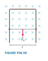 Chapter 30, Problem 59EAP, FIGURE P30.59 shows a U-shaped conducting rail that is oriented vertically in a horizontal magnetic 