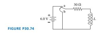 Chapter 30, Problem 74EAP, The inductor in FIGURE P30.74 is a -cm-long, -cm- diameter solenoid wrapped with turns. What is the , example  5