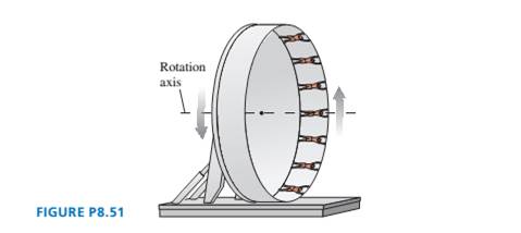 Chapter 8, Problem 51EAP, In an amusement park ride called The Roundup, passengers stand inside a 16-m-diameter rotating ring. 