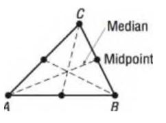 Chapter 1.1, Problem 101AE, The medians of a triangle are the line segments from each vertex to the midpoint of the opposite 