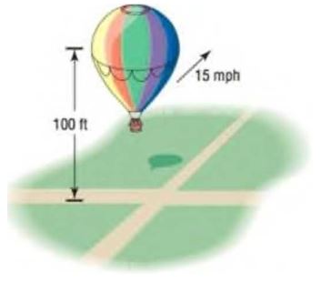 Chapter 1.1, Problem 110AYU, Distance of a Moving Object from a Fixed Point A hot-air balloon, headed due east at an average 
