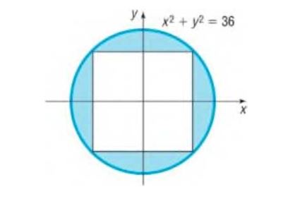 Chapter 1.5, Problem 50AYU, 50. Find the area of the blue shaded region in the figure, assuming the quadrilateral inside the 