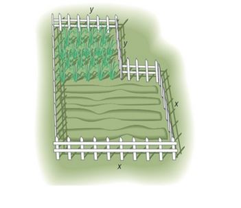 Chapter 11.6, Problem 87AE, Fencing A farmer has 300 feet of fence available to enclose a 4500-square-foot region in the shape 