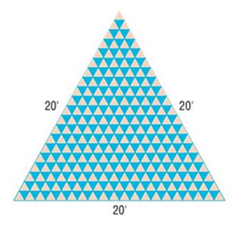 Chapter 12.2, Problem 63AE, Creating a Mosaic A mosaic is designed in the shape of an equilateral triangle, 20 feet on each 