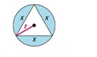 Chapter 2.6, Problem 16AYU, 16. Geometry An equilateral triangle is inscribed in a circle of radius r. See the figure. Express 