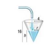 Chapter 2.6, Problem 24AE, 24. Filling a Conical Tank Water is poured into a container in the shape of a right circular cone 
